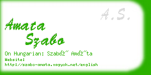 amata szabo business card